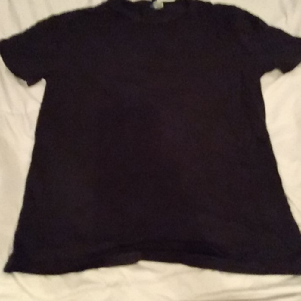 black tee shirt young man size small